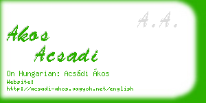 akos acsadi business card
